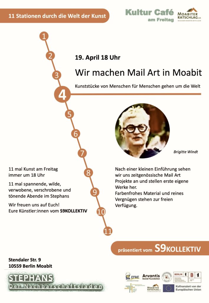 Wir machen Mail Art in Moabit - Kunststücke von Menschen für Menschen